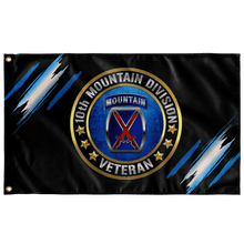 Load image into Gallery viewer, 10th Mountain Division Veteran Flag Elite Flags Wall Flag - 36"x60"