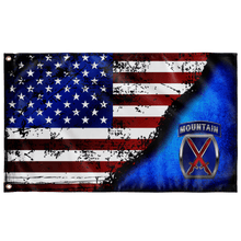 Load image into Gallery viewer, 10th Mountain Stars & Stripes Flag (AZ 20) Elite Flags Wall Flag - 36"x60"