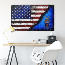 Load image into Gallery viewer, 10th Mountain Tabbed CIB Stars & Stripes Flag Elite Flags Wall Flag - 36"x60"