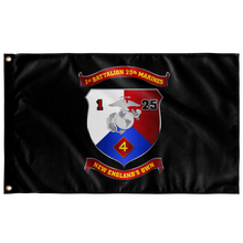 Load image into Gallery viewer, 1st Battalion 25th Marines Black Flag Elite Flags Wall Flag - 36"x60"