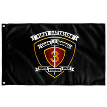 Load image into Gallery viewer, 1st Battalion 3rd Marines Black Flag Elite Flags Wall Flag - 36"x60"