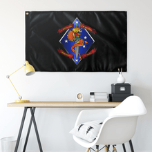 Load image into Gallery viewer, 1st Battalion 4th Marines Black Flag Elite Flags Wall Flag - 36"x60"