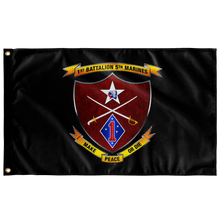 Load image into Gallery viewer, 1st Battalion 5th Marines Black Flag Elite Flags Wall Flag - 36"x60"