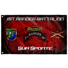 Load image into Gallery viewer, 1st Ranger Battalion Tabbed Sua Sponte Flag Elite Flags Wall Flag - 36"x60"