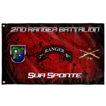 Load image into Gallery viewer, 2nd Ranger Battalion Sua Sponte Flag Elite Flags Wall Flag - 36"x60"
