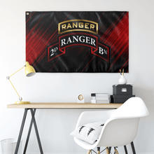 Load image into Gallery viewer, 2nd Ranger Battalion Tabbed Scroll Flag Elite Flags Wall Flag - 36"x60"