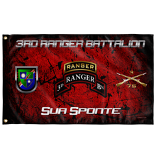 Load image into Gallery viewer, 3rd Ranger Battalion Tabbed Sua Sponte Flag Elite Flags Wall Flag - 36"x60"
