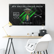 Load image into Gallery viewer, 5th Special Forces Group Tabbed (Legacy) Flag Elite Flags Wall Flag - 36"x60"