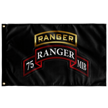 Load image into Gallery viewer, 75th MIB Tabbed Black Flag Elite Flags Wall Flag - 36"x60"