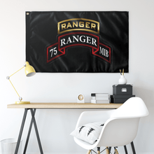 Load image into Gallery viewer, 75th MIB Tabbed Black Flag Elite Flags Wall Flag - 36"x60"