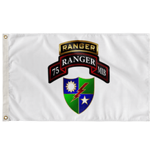 Load image into Gallery viewer, 75th MIB Tabbed DUI White Flag Elite Flags Wall Flag - 36"x60"