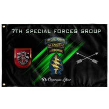 Load image into Gallery viewer, 7th Special Forces Group Tabbed Flag Elite Flags Wall Flag - 36"x60"