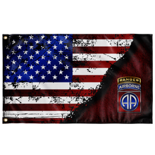 Load image into Gallery viewer, 82nd Airborne Tabbed Stars & Stripes Flag Elite Flags Wall Flag - 36"x60"