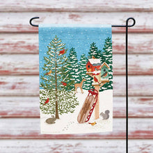 Load image into Gallery viewer, "Snowy Forest" Garden Flag