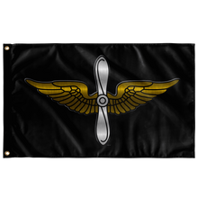 Load image into Gallery viewer, Army Aviation Metallic Black Flag Elite Flags Wall Flag - 36"x60"