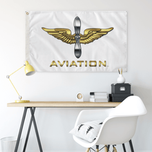 Load image into Gallery viewer, Army Aviation White Flag Elite Flags Wall Flag - 36"x60"