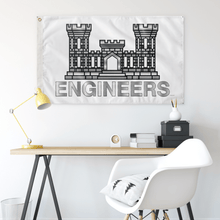 Load image into Gallery viewer, Army Engineers White Flag Elite Flags Wall Flag - 36"x60"