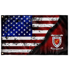 Load image into Gallery viewer, Custom 1st BN 7th Marines Stars & Stripes Flag Elite Flags Wall Flag - 36"x60"