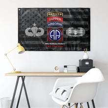 Load image into Gallery viewer, Custom 82nd ABN DIV Subdued Flag Elite Flags Wall Flag - 36"x60"