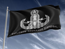 Load image into Gallery viewer, EOD (Master) Black Outdoor Flag Elite Flags Outdoor Flag - 36" X 60"