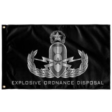 Load image into Gallery viewer, EOD (Master) Black Outdoor Flag Elite Flags Outdoor Flag - 36" X 60"