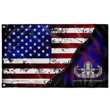 Load image into Gallery viewer, EOD (Senior) Stars & Stripes Flag Elite Flags Wall Flag - 36"x60"