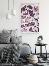 Load image into Gallery viewer, Cats with Wine Wall Flag - Meme Cuisine - Meme Flags