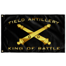 Load image into Gallery viewer, Field Artillery King of Battle Black Flag Elite Flags Wall Flag - 36"x60"