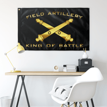 Load image into Gallery viewer, Field Artillery King of Battle Black Flag Elite Flags Wall Flag - 36"x60"