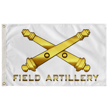 Load image into Gallery viewer, Field Artillery White Flag Elite Flags Wall Flag - 36"x60"