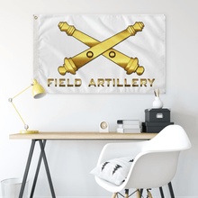 Load image into Gallery viewer, Field Artillery White Flag Elite Flags Wall Flag - 36"x60"