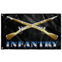 Load image into Gallery viewer, Infantry Crossed Rifles Flag Elite Flags Wall Flag - 36"x60"
