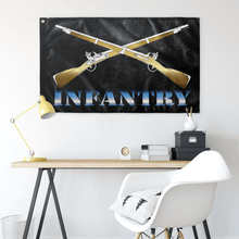 Load image into Gallery viewer, Infantry Crossed Rifles Flag Elite Flags Wall Flag - 36"x60"