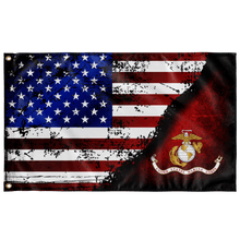 Load image into Gallery viewer, Marines Stars & Stripes Flag (AZ 15) Elite Flags Wall Flag - 36"x60"