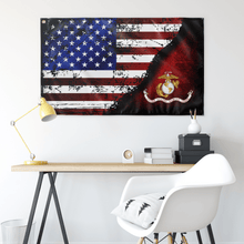 Load image into Gallery viewer, Marines Stars & Stripes Flag (AZ 15) Elite Flags Wall Flag - 36"x60"