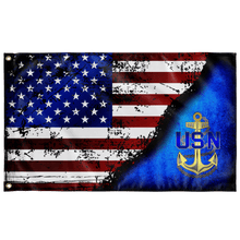 Load image into Gallery viewer, Navy Stars & Stripes Flag (AZ 14) Elite Flags Wall Flag - 36"x60"