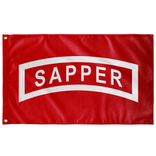 Load image into Gallery viewer, Original White Sapper Tab Flag Elite Flags Wall Flag - 36"x60"