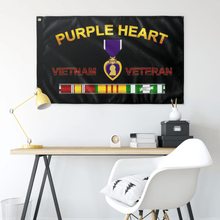 Load image into Gallery viewer, Purple Heart Vietnam Flag Elite Flags Wall Flag - 36"x60"
