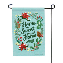 Load image into Gallery viewer, "home Sweet Home" Holiday Light Blue Background Garden Flag