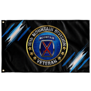 10th Mountain Division Veteran Flag Elite Flags Wall Flag - 36"x60"