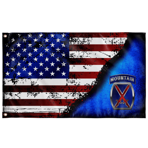 10th Mountain Stars & Stripes Flag (AZ 20) Elite Flags Wall Flag - 36