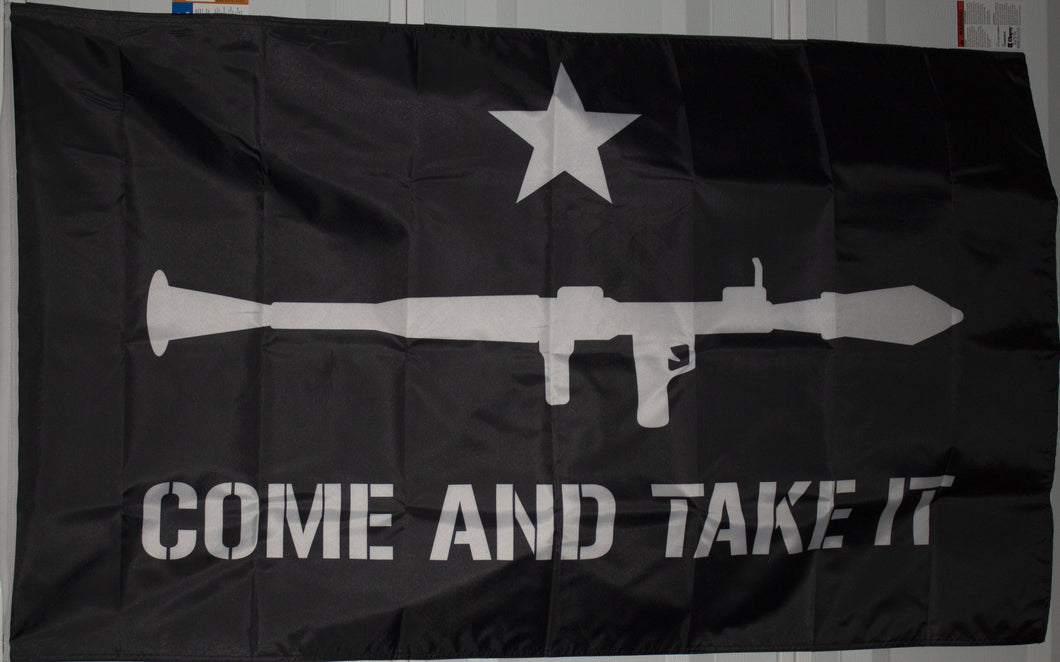 Come And Take It Rpg Double Black And White Color Sided Flag