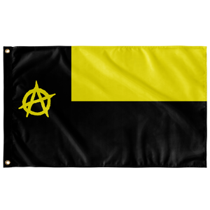 Tx Ancap Yellow And Black Color Single Sided Wall Flag