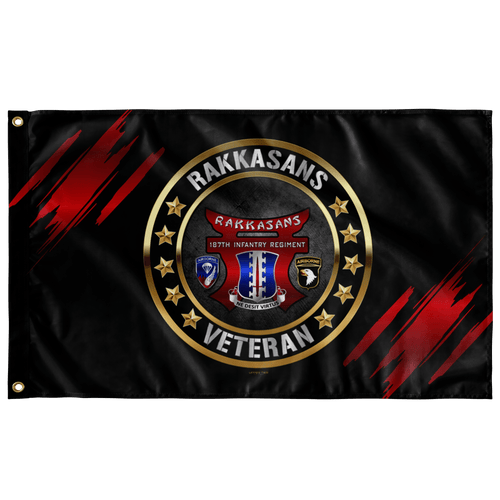 187 Rakkasans Veteran Flag Elite Flags Wall Flag - 36