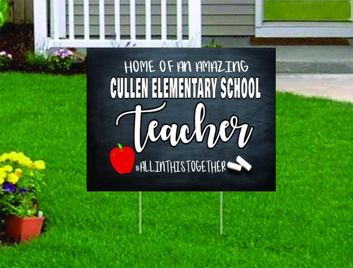 teacher appreciation yard sign