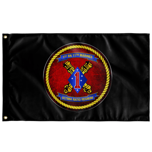 1st Battalion 11th Marines Black Flag Elite Flags Wall Flag - 36