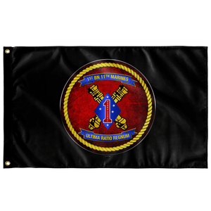 1st Battalion 11th Marines Black Flag Elite Flags Wall Flag - 36"x60"