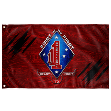 Load image into Gallery viewer, 1st Battalion 1st Marines Red Flag Elite Flags Wall Flag - 36&quot;x60&quot;
