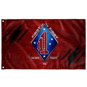 1st Battalion 1st Marines Red Flag Elite Flags Wall Flag - 36"x60"