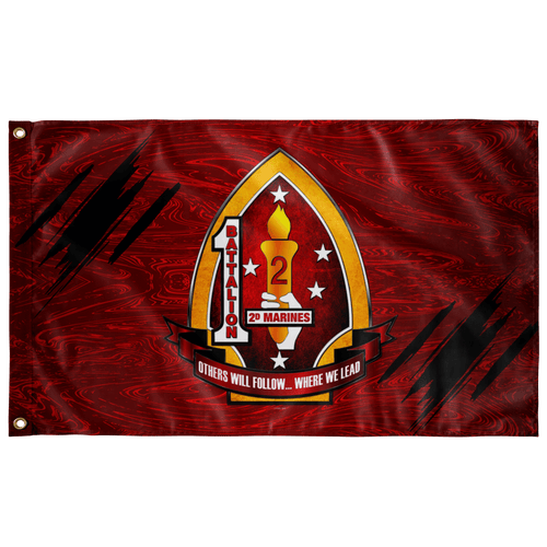 1st Battalion 2nd Marines Red Flag Elite Flags Wall Flag - 36